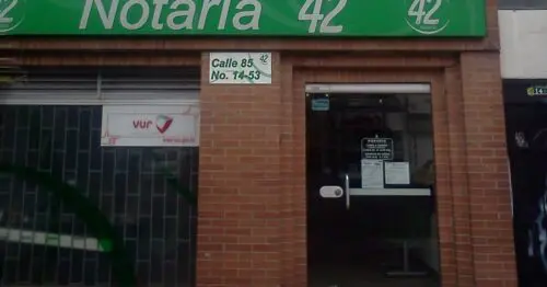NOTARIA 42  CALLE 85 NOTARIA 42  CALLE 85